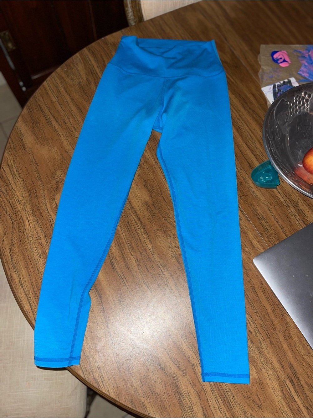 Barre 3 medium Bright Blue Active Leggings - Performance Bottoms